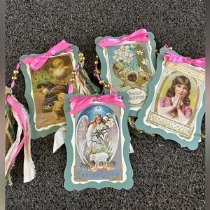 Easter postcard 1900’s vintage repurposed Holiday garland